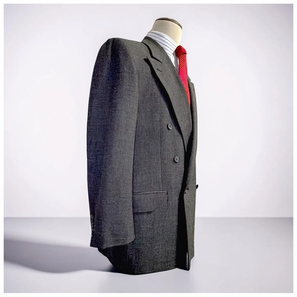 Joseph Abboud JoA II Double Breasted Blazer| 40R | Charcoal Wool | Classic